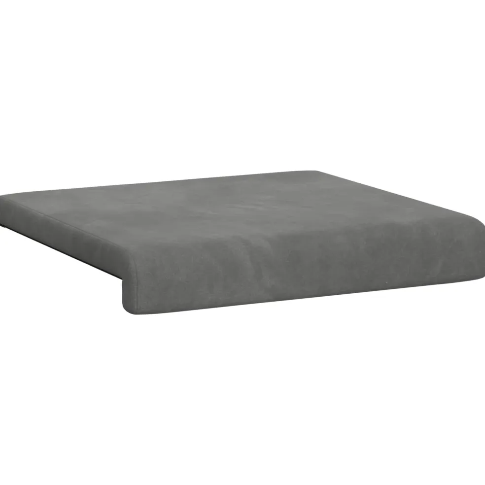 vidaXL Bankkussen 2 st fluweel Donkergrijs Diepte 35 cm
