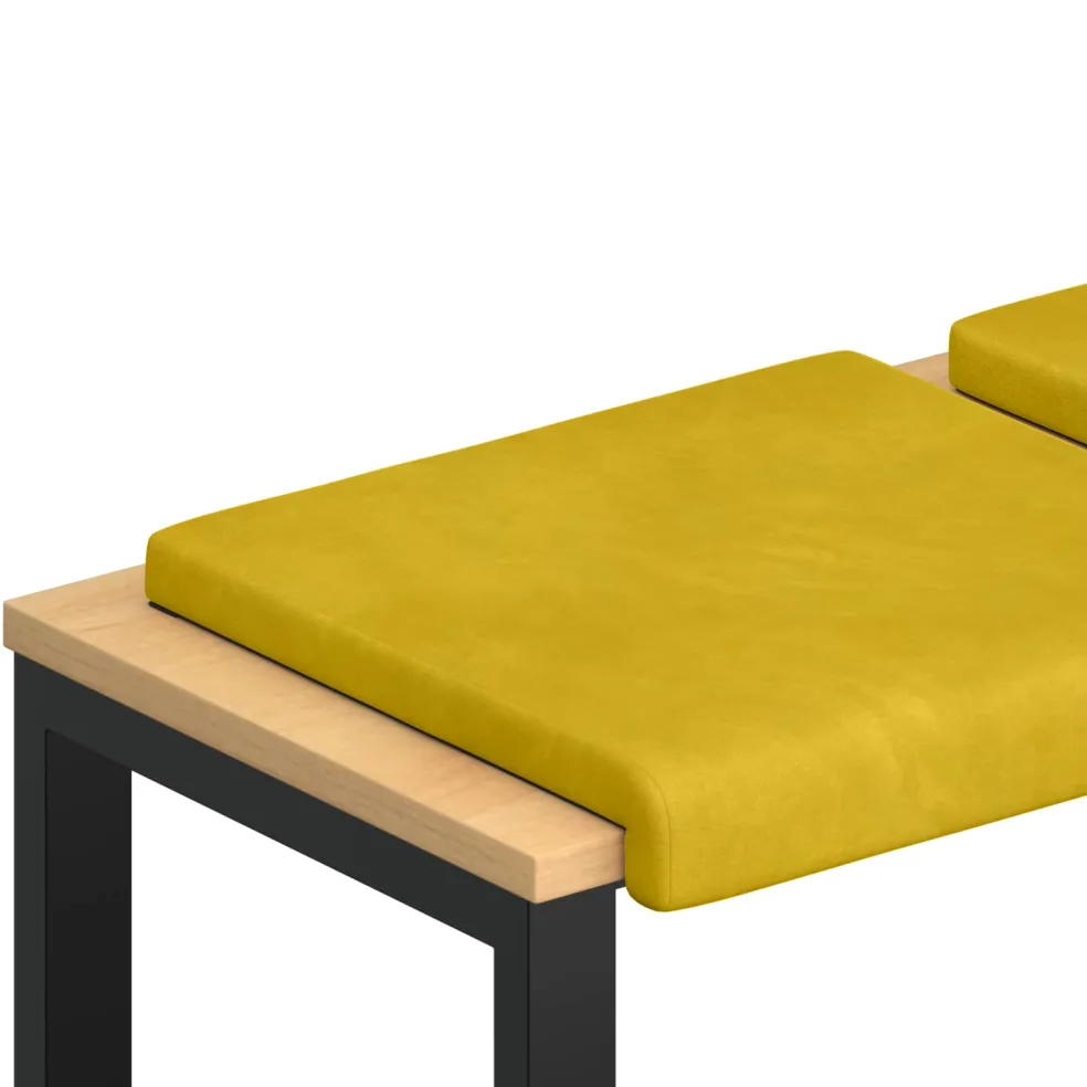 vidaXL Bankkussen 2 st fluweel Geel Diepte 35 cm
