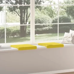vidaXL Bankkussen 2 st Stof Lichtgeel Diepte 35 cm