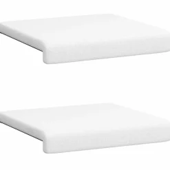vidaXL Bankkussen 2 st Stof Wit Diepte 35 cm