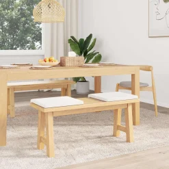 vidaXL Bankkussen 2 st Stof Wit Diepte 35 cm