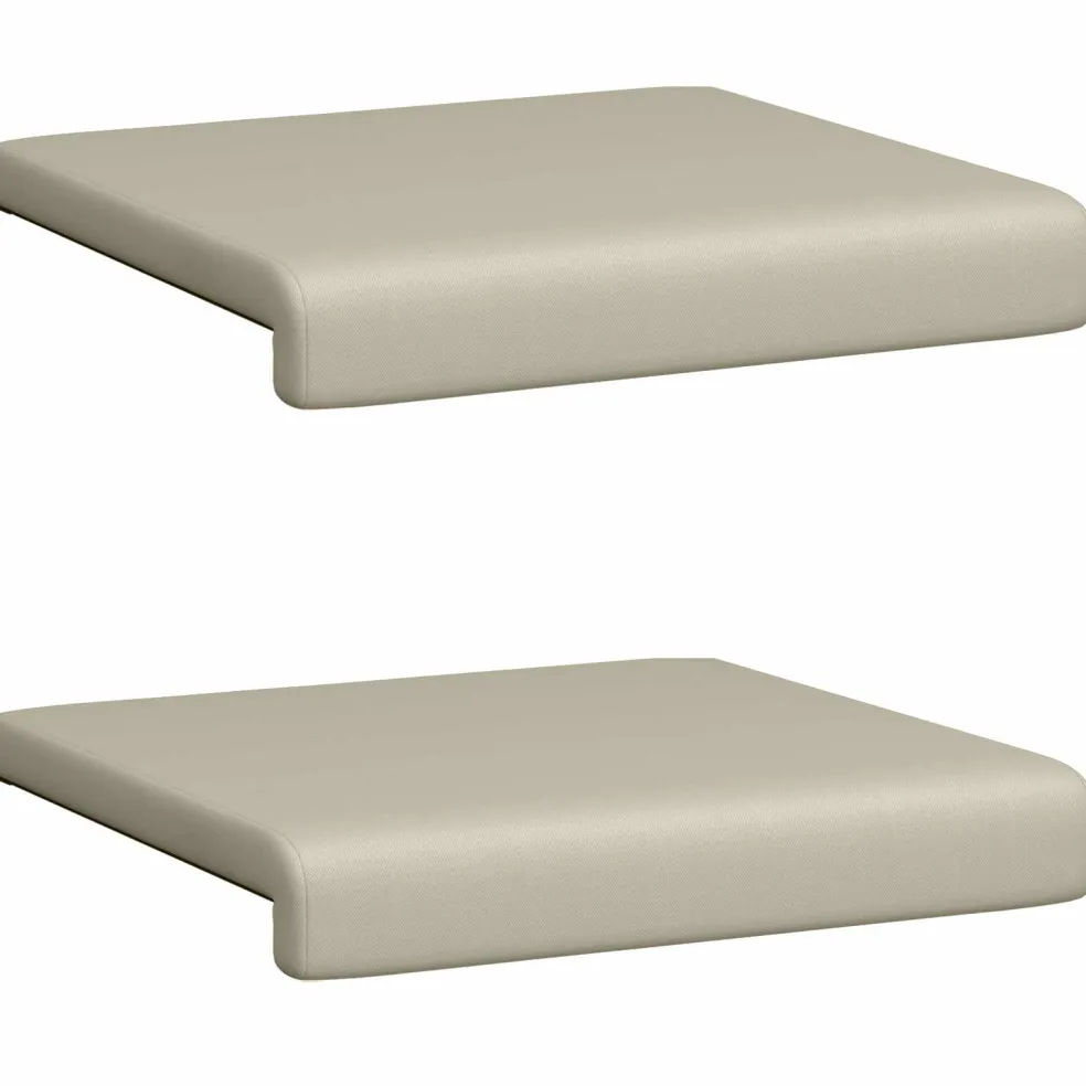 vidaXL Bankkussen 2 st Textured Velvet Zand Diepte 35 cm