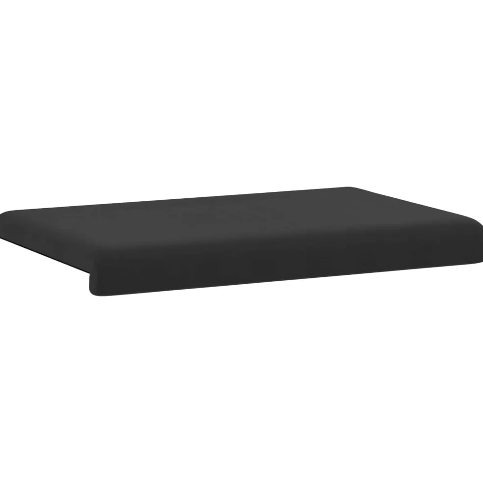 vidaXL Bankkussen Textured Velvet Zwart Diepte 35 cm