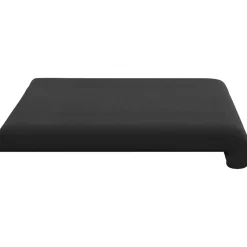 vidaXL Bankkussen Textured Velvet Zwart Diepte 35 cm