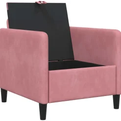 vidaXL Bank met opslag Roze 72 x 78 x 87 cm Polyester