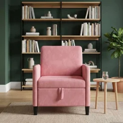 vidaXL Bank met opslag Roze 72 x 78 x 87 cm Polyester