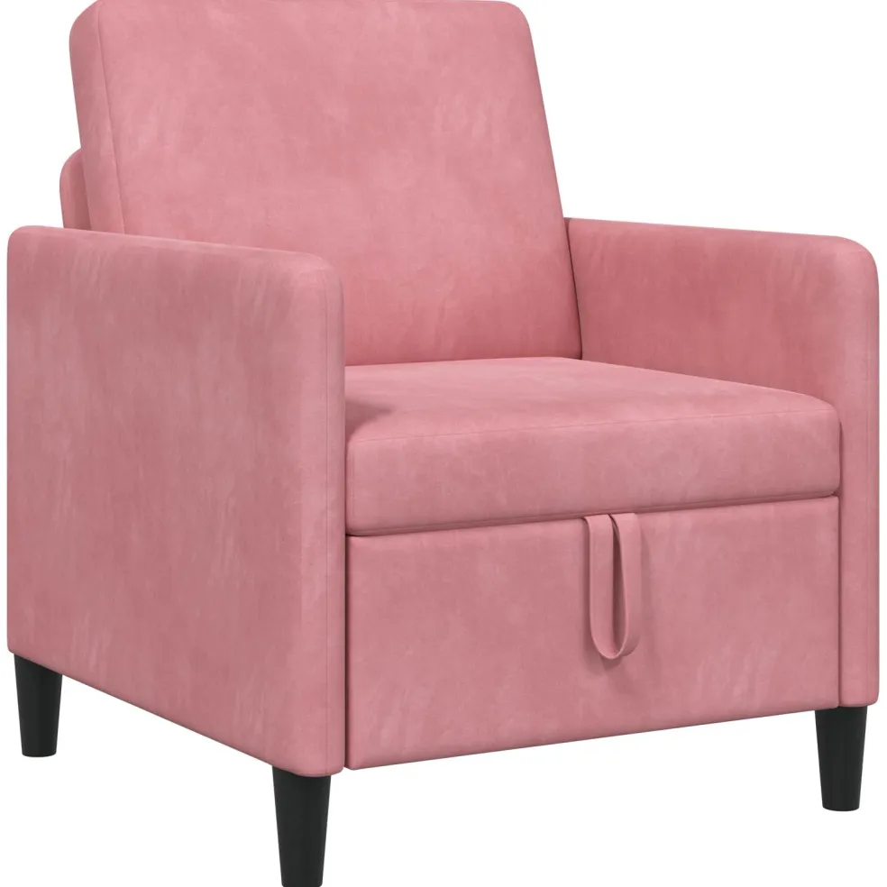 vidaXL Bank met opslag Roze 72 x 78 x 87 cm Polyester