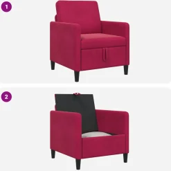 vidaXL Bank met opslag Wijnrood 72 x 78 x 87 cm Polyester