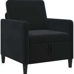 vidaXL Bank met opslag Zwart 72 x 78 x 87 cm Polyester
