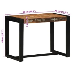vidaXL Bank Multicolor 60x35x45 cm Massief Hout Hergebruikt
