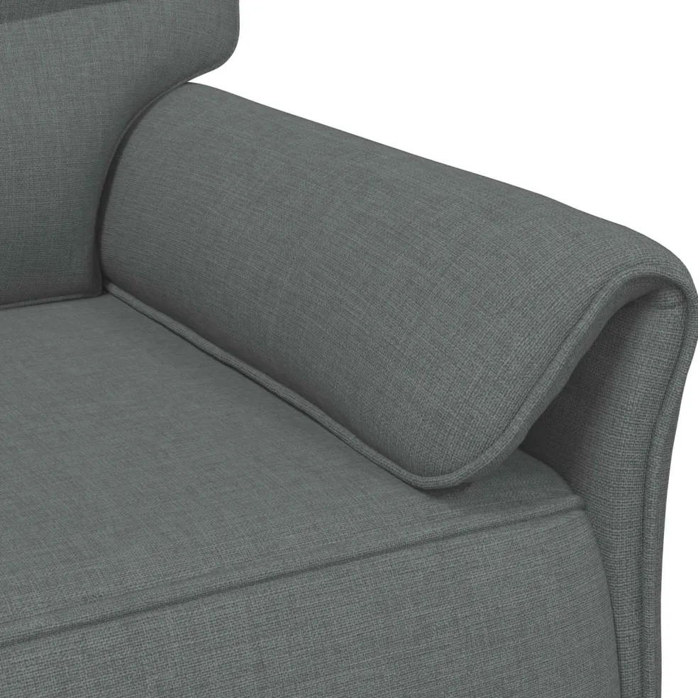 vidaXL Bank 100% polyester metalen frame MDF, Multiplex