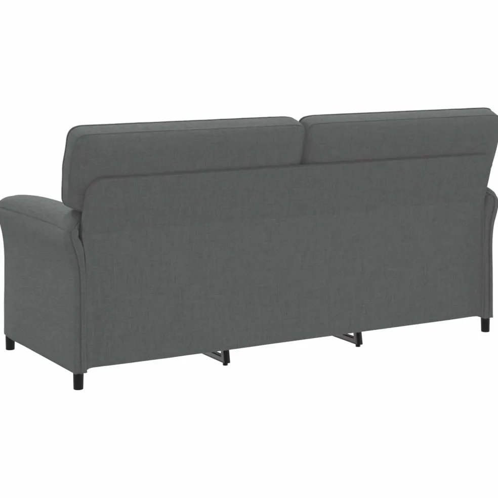 vidaXL Bank 100% polyester metalen frame MDF, Multiplex