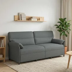 vidaXL Bank 100% polyester metalen frame MDF, Multiplex