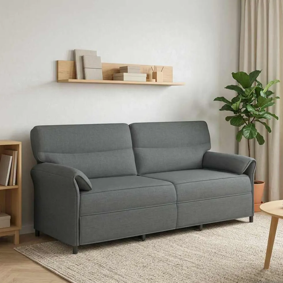 vidaXL Bank 100% polyester metalen frame MDF, Multiplex