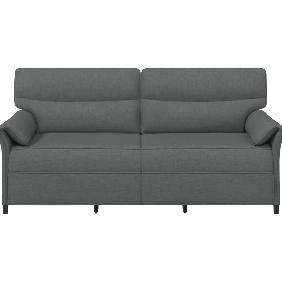 vidaXL Bank 100% polyester metalen frame MDF, Multiplex