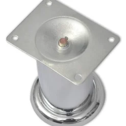 vidaXL Bankpoten rond 8 st 60 mm chroomkleurig
