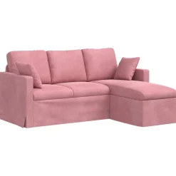 vidaXL Bank Roze 178 x 134 x 80 cm Fluweel