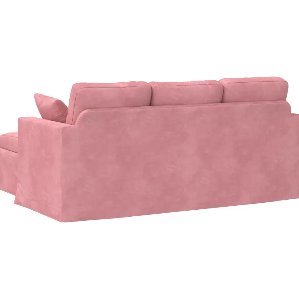 vidaXL Bank Roze 178 x 134 x 80 cm Fluweel