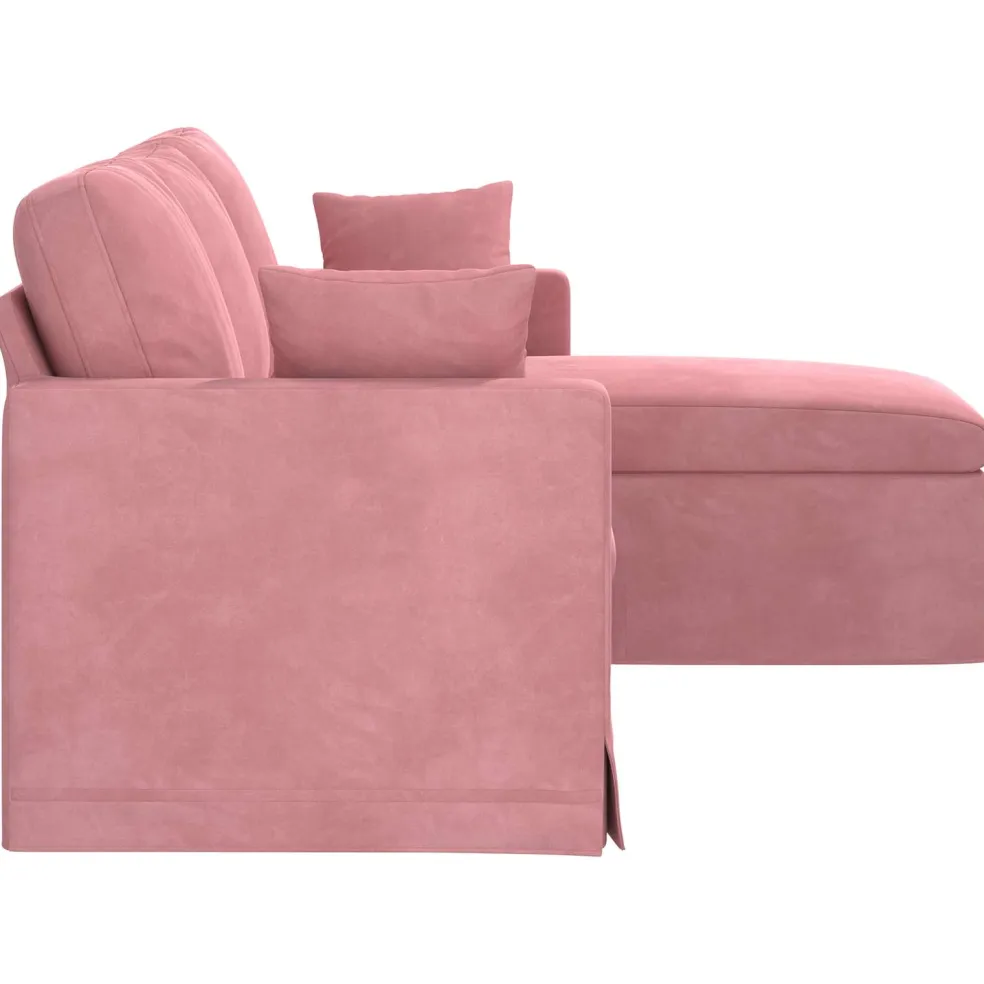 vidaXL Bank Roze 178 x 134 x 80 cm Fluweel