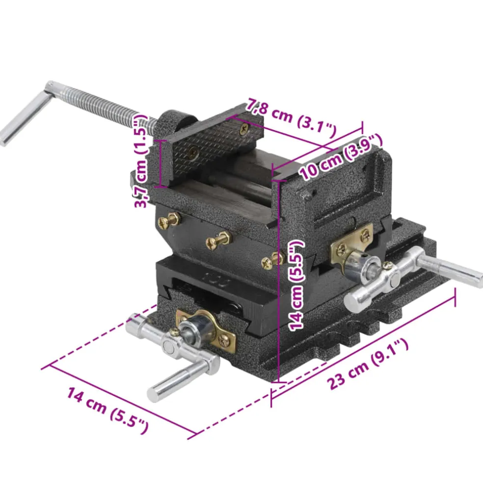 vidaXL Bankschroef handmatig 78 mm