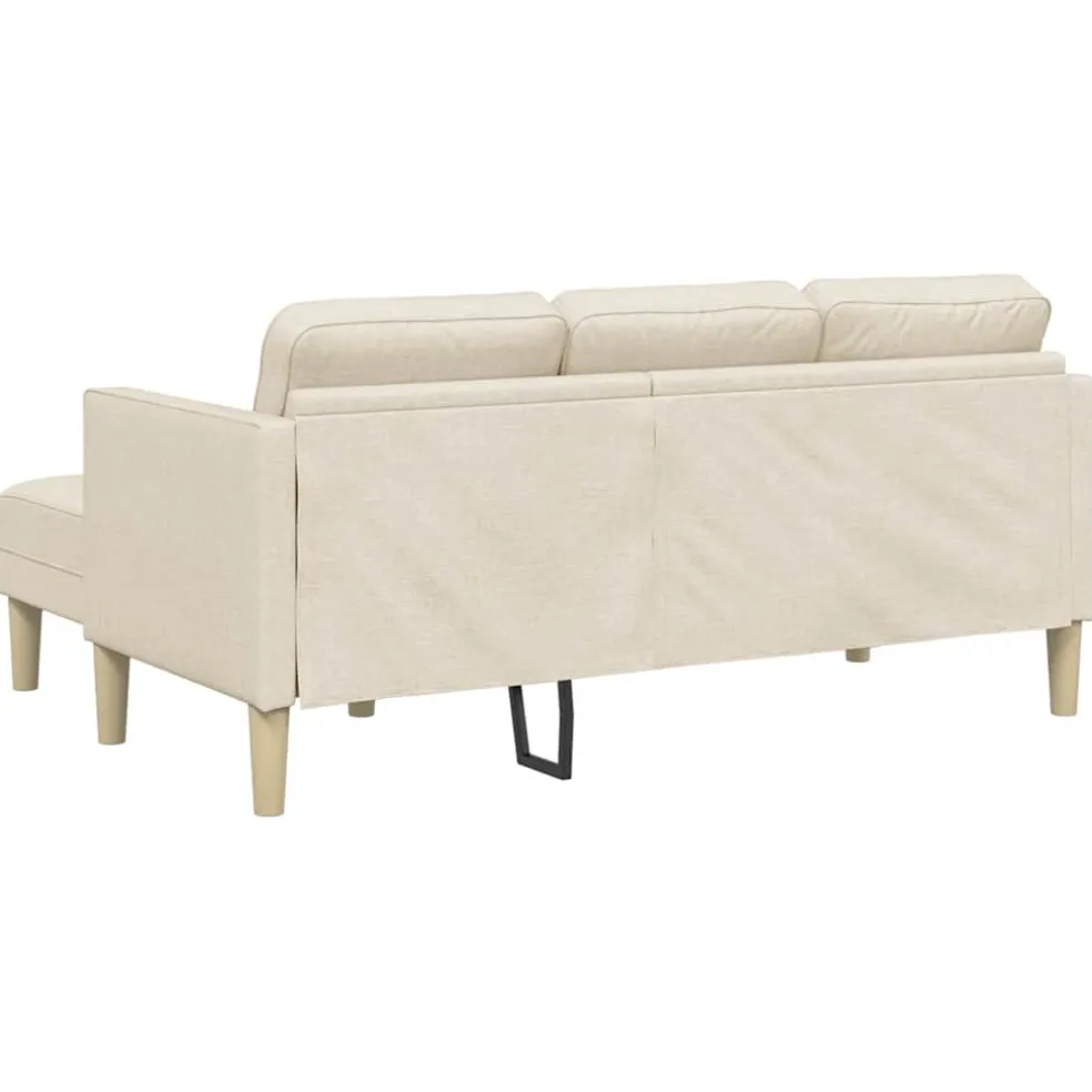 vidaXL Bankstel met kussen Linnen Polyester