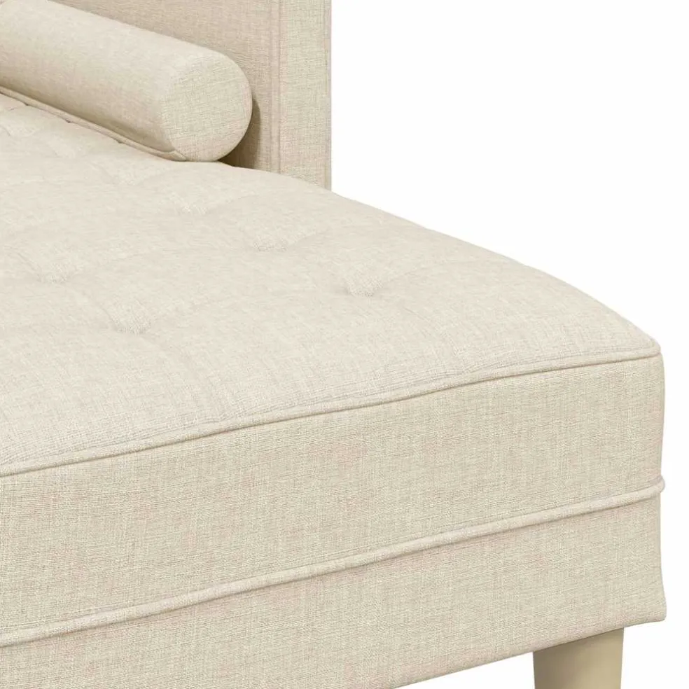 vidaXL Bankstel met kussen Linnen Polyester