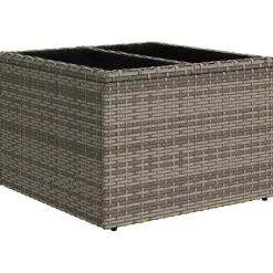 vidaXL Bankstel 8 st Grijs poly rattan