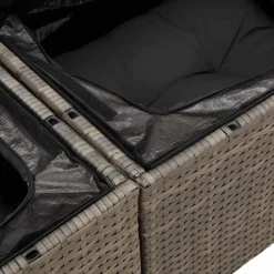 vidaXL Bankstel 8 st Grijs poly rattan