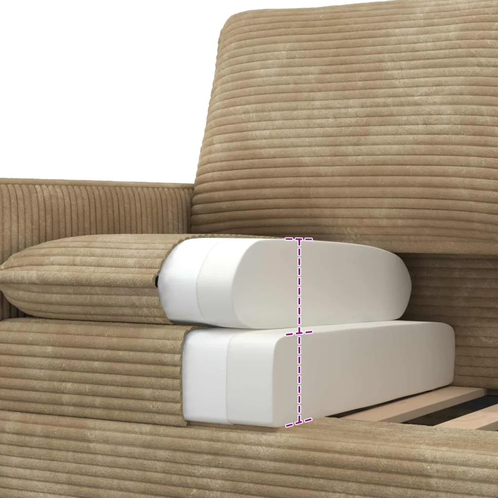vidaXL Bank Taupe 76 x 81 x 87,5 cm Polyester