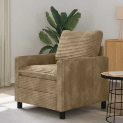vidaXL Bank Taupe 76 x 81 x 87,5 cm Polyester