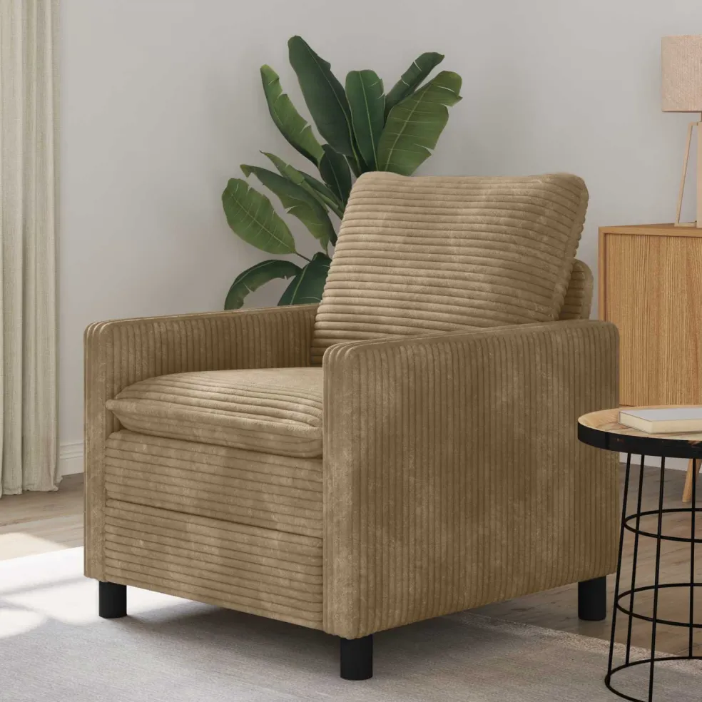 vidaXL Bank Taupe 76 x 81 x 87,5 cm Polyester