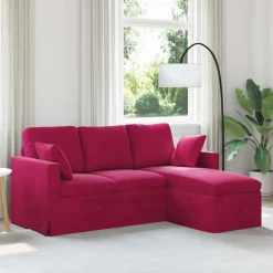 vidaXL Bank Wijnrood 178 x 134 x 80 cm Fluweel