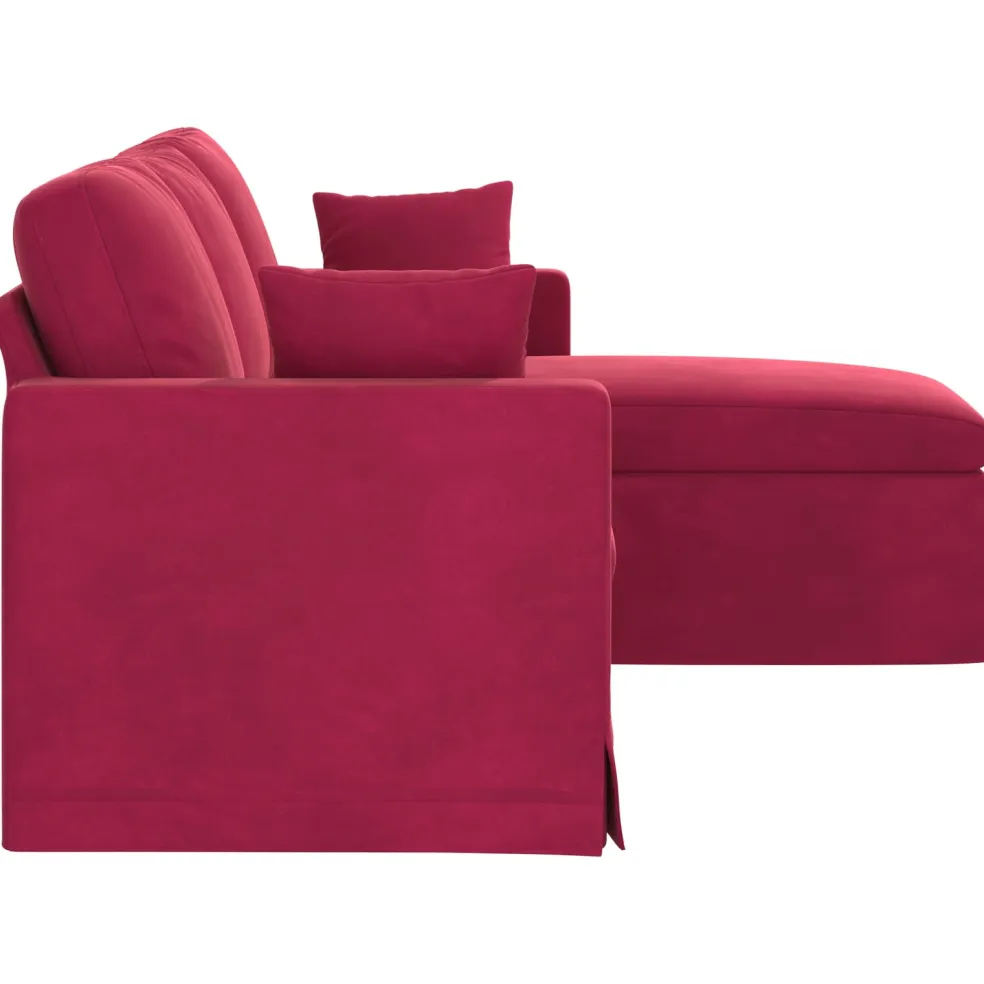 vidaXL Bank Wijnrood 178 x 134 x 80 cm Fluweel
