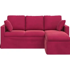 vidaXL Bank Wijnrood 178 x 134 x 80 cm Fluweel