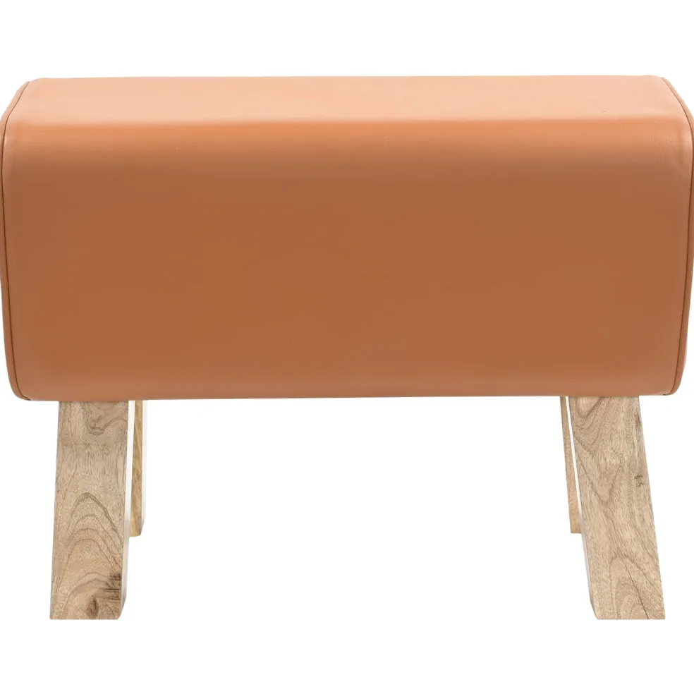 vidaXL Bank 60 x 30 x 45 cm Echt Leer Bruin