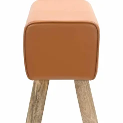 vidaXL Bank 60 x 30 x 45 cm Echt Leer Bruin