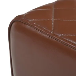 vidaXL Bank 60 x 30 x 45 cm Echt Leer Bruine diamant