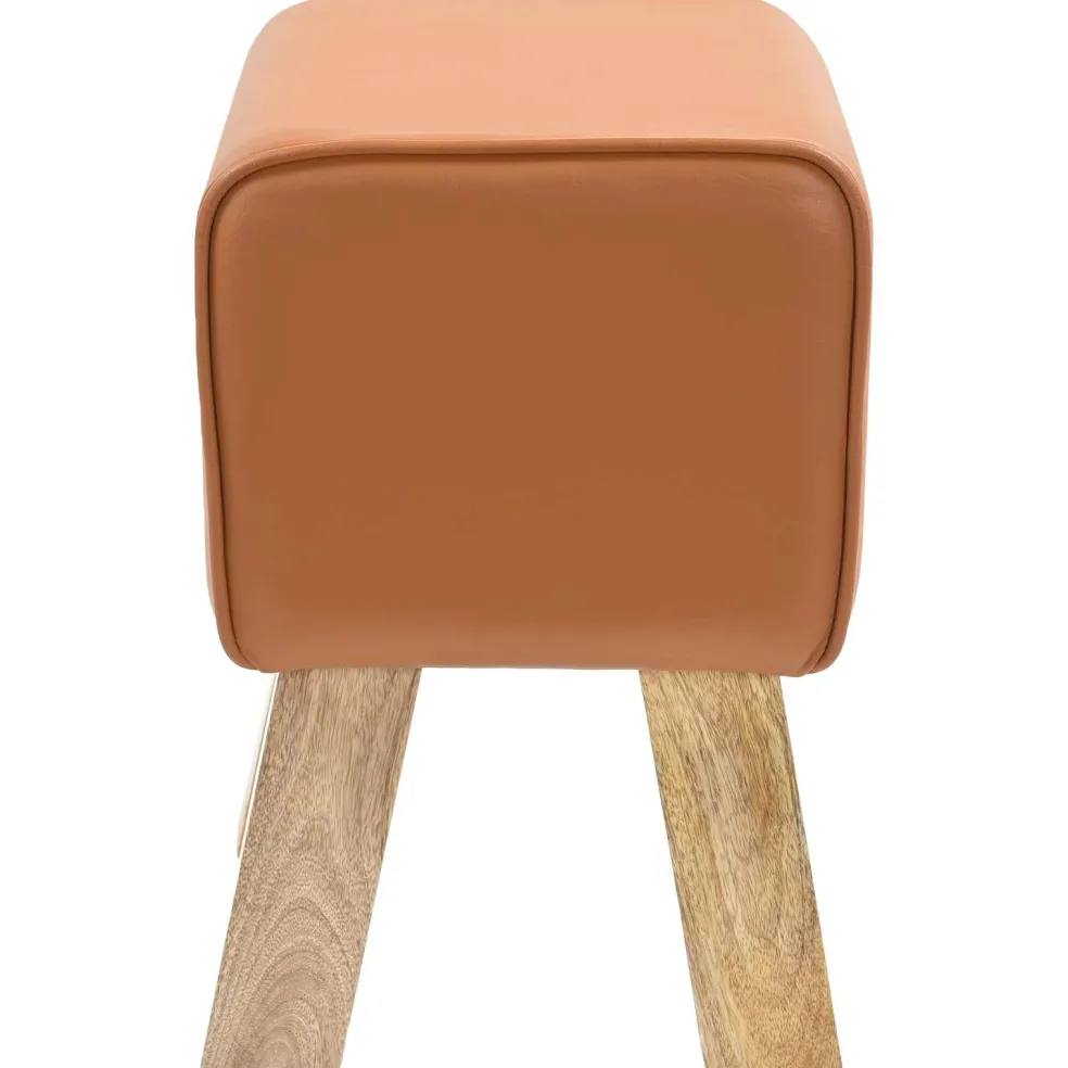 vidaXL Bank 40 x 30 x 45 cm Echt Leer Bruin