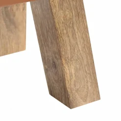 vidaXL Bank 40 x 30 x 45 cm Echt Leer Bruin