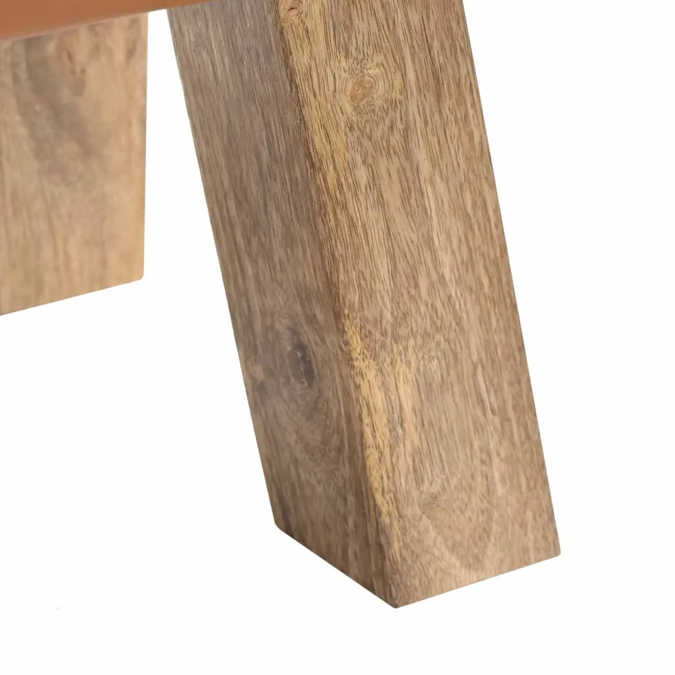 vidaXL Bank 40 x 30 x 45 cm Echt Leer Bruin
