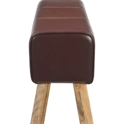 vidaXL Bank 110 x 30 x 45 cm Echt Leer Donkerbruin