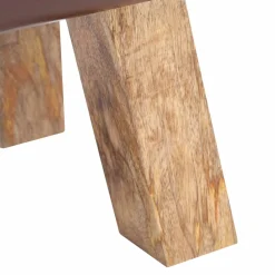 vidaXL Bank 60 x 30 x 45 cm Echt Leer Donkerbruin