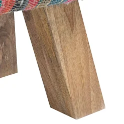 vidaXL Bank 110 x 30 x 45 cm Echt Leer Meerkleurig