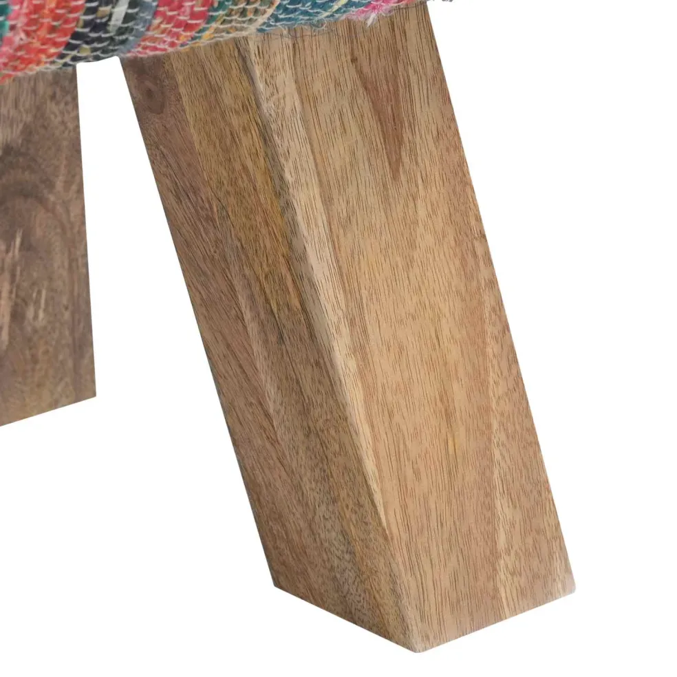 vidaXL Bank 110 x 30 x 45 cm Echt Leer Meerkleurig