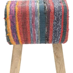 vidaXL Bank 40 x 30 x 45 cm Echt Leer Meerkleurig