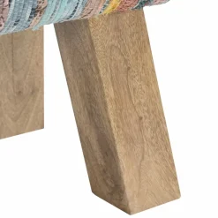 vidaXL Bank 60 x 30 x 45 cm Echt Leer Meerkleurig