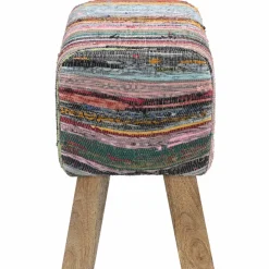 vidaXL Bank 60 x 30 x 45 cm Echt Leer Meerkleurig