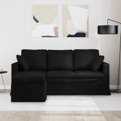 vidaXL Bank Zwart 178 x 134 x 80 cm Fluweel