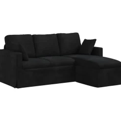 vidaXL Bank Zwart 178 x 134 x 80 cm Fluweel