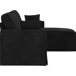vidaXL Bank Zwart 178 x 134 x 80 cm Fluweel